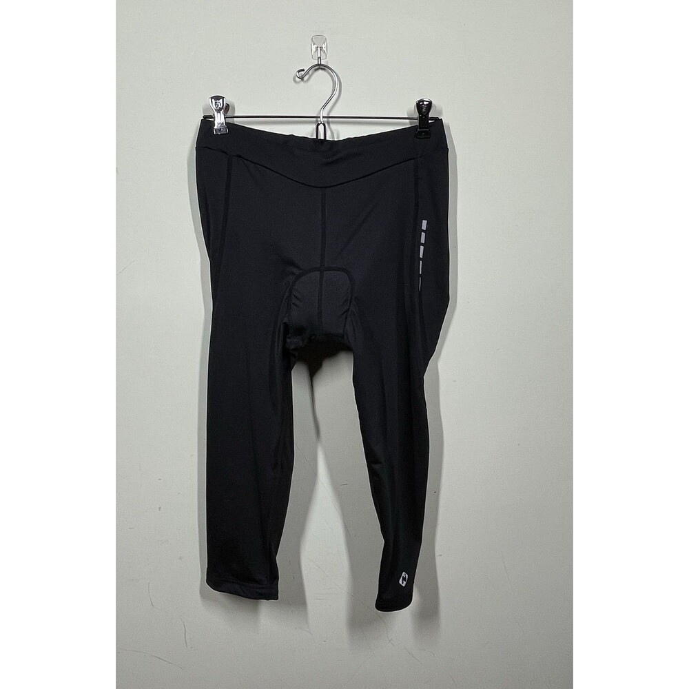 Naviskin Womens Sz L Black 3D Padded Cycling Bike Pants Capri Leggings